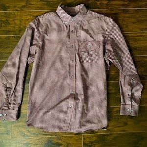 Banana Republic Mini Check Button Down Shirt